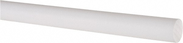 Value Collection 5503134 Plastic Rod: Polytetrafluroethylene, 4 Long, 5/8" Dia, White Image