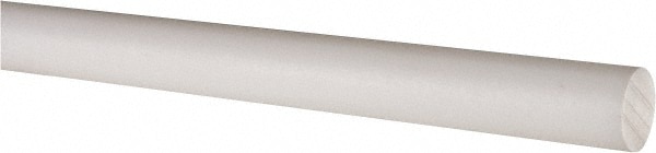 Value Collection 5503130 Plastic Rod: Polytetrafluroethylene, 6 Long, 5/8" Dia, White Image