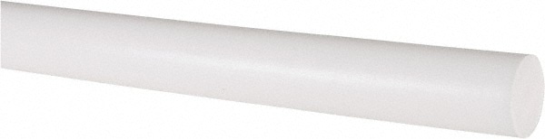 Value Collection 5503083 Plastic Rod: Polytetrafluroethylene, 3 Long, 3/4" Dia, White Image