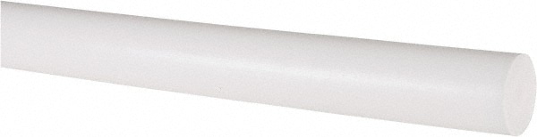 Value Collection 5503084 Plastic Rod: Polytetrafluroethylene, 4 Long, 3/4" Dia, White Image