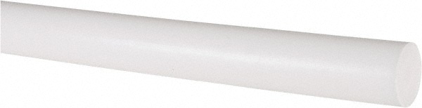 Value Collection 5503080 Plastic Rod: Polytetrafluroethylene, 6 Long, 3/4" Dia, White Image