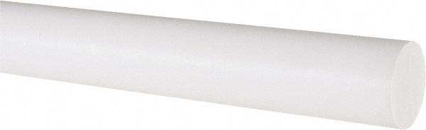 Value Collection 5502982 Plastic Rod: Polytetrafluroethylene, 2 Long, 1" Dia, White Image