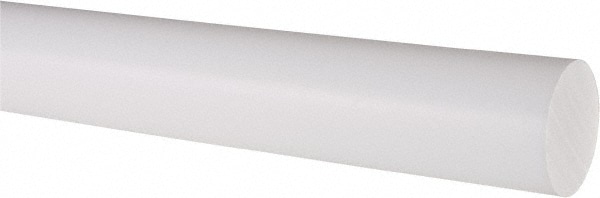 Value Collection 5503021 Plastic Rod: Polytetrafluroethylene, 1 Long, 1-1/2" Dia, White Image