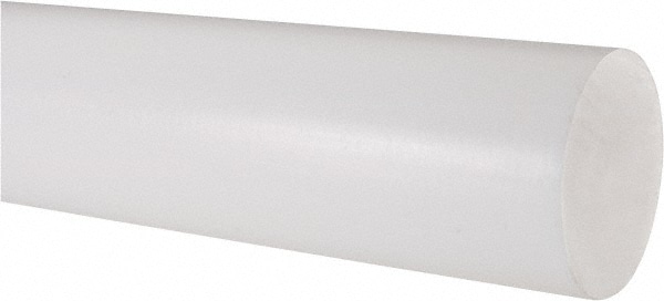 Value Collection 5503052 Plastic Rod: Polytetrafluroethylene, 2 Long, 2-1/2" Dia, White Image