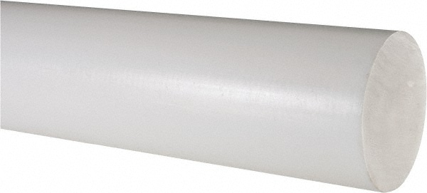 Value Collection 5503053 Plastic Rod: Polytetrafluroethylene, 3 Long, 2-1/2" Dia, White Image