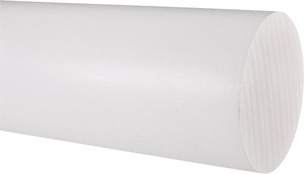 Value Collection 5503101 Plastic Rod: Polytetrafluroethylene, 1 Long, 3-1/2" Dia, White Image