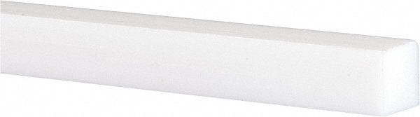 Plastic Bar: Polytetrafluoroethylene (Virgin), 3/4" Thick, 36" Long, White