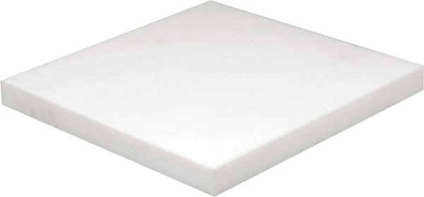 USA Sealing PS-PTFE-315B Plastic Sheet: Polytetrafluoroethylene (Virgin), 1" Thick, 12" Long, White Image