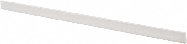 Plastic Bar: Polytetrafluoroethylene (Virgin), 1/8" Thick, 12" Long, White