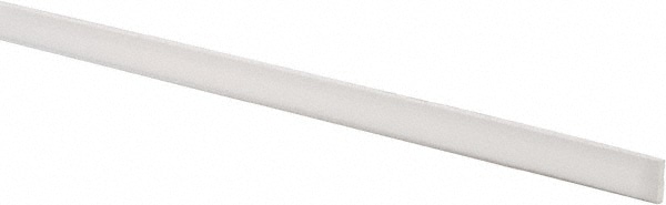 Plastic Bar: Polytetrafluoroethylene (Virgin), 1/8" Thick, 36" Long, White