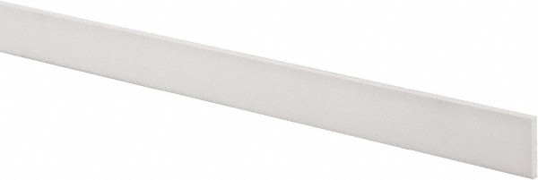 Plastic Bar: Polytetrafluoroethylene (Virgin), 1/8" Thick, 12" Long, White