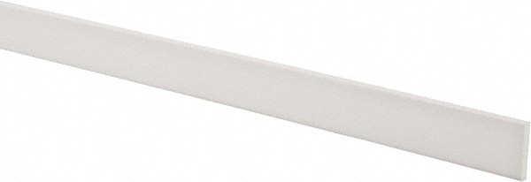 Plastic Bar: Polytetrafluoroethylene (Virgin), 1/8" Thick, 24" Long, White