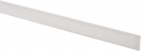 Plastic Bar: Polytetrafluoroethylene (Virgin), 1/8" Thick, 48" Long, White