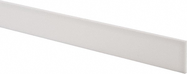 Plastic Bar: Polytetrafluoroethylene (Virgin), 1/8" Thick, 24" Long, White