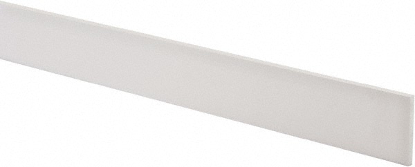 Plastic Bar: Polytetrafluoroethylene (Virgin), 1/8" Thick, 36" Long, White