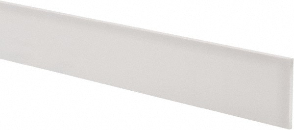 Plastic Bar: Polytetrafluoroethylene (Virgin), 1/8" Thick, 12" Long, White