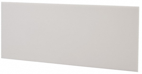 Plastic Bar: Polytetrafluoroethylene (Virgin), 1/8" Thick, 24" Long, White