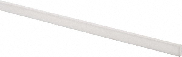 Plastic Bar: Polytetrafluoroethylene (Virgin), 3/16" Thick, 48" Long, White