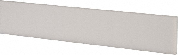 Plastic Bar: Polytetrafluoroethylene (Virgin), 3/16" Thick, 12" Long, White