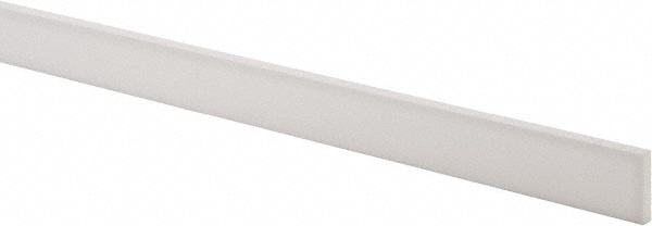 Plastic Bar: Polytetrafluoroethylene (Virgin), 3/16" Thick, 24" Long, White