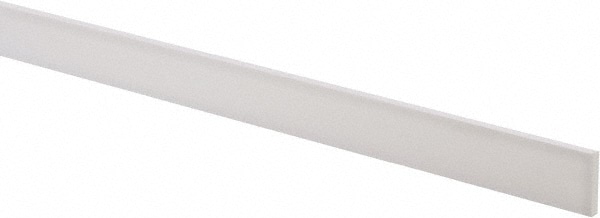 Plastic Bar: Polytetrafluoroethylene (Virgin), 3/16" Thick, 36" Long, White