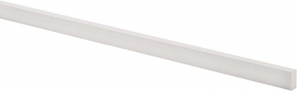 Plastic Bar: Polytetrafluoroethylene (Virgin), 1/4" Thick, 24" Long, White