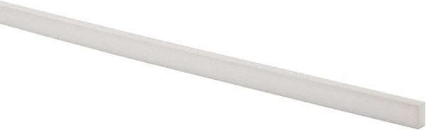 Plastic Bar: Polytetrafluoroethylene (Virgin), 1/4" Thick, 48" Long, White