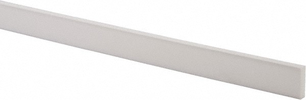 Plastic Bar: Polytetrafluoroethylene (Virgin), 1/4" Thick, 24" Long, White