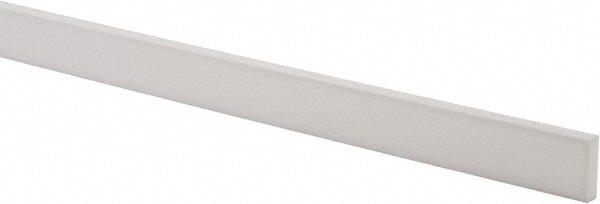 Plastic Bar: Polytetrafluoroethylene (Virgin), 1/4" Thick, 36" Long, White