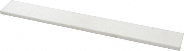 Plastic Bar: Polytetrafluoroethylene (Virgin), 1/4" Thick, 12" Long, White