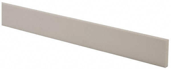 Plastic Bar: Polytetrafluoroethylene (Virgin), 1/4" Thick, 48" Long, White
