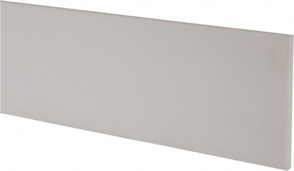 Plastic Bar: Polytetrafluoroethylene (Virgin), 1/4" Thick, 36" Long, White