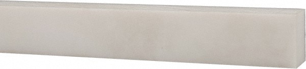Plastic Bar: Polytetrafluoroethylene (Virgin), 3/8" Thick, 12" Long, White