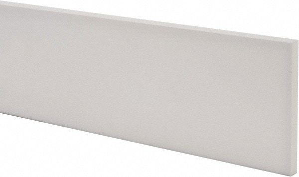 USA Sealing PS-PTFE-161B Plastic Bar: Polytetrafluoroethylene (Virgin), 3/8" Thick, 12" Long, White Image