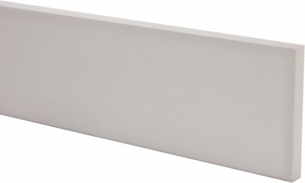 USA Sealing PS-PTFE-171B Plastic Bar: Polytetrafluoroethylene (Virgin), 1/2" Thick, 24" Long, White Image