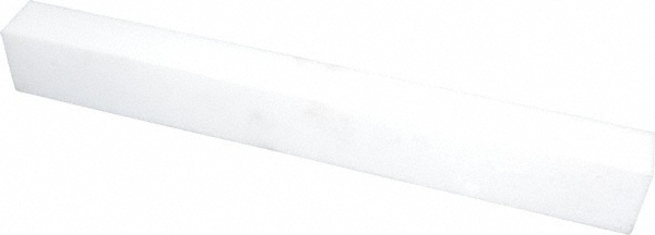 USA Sealing PS-PTFE-908B Plastic Bar: Polytetrafluoroethylene (Virgin), 1" Thick, 12" Long, White Image