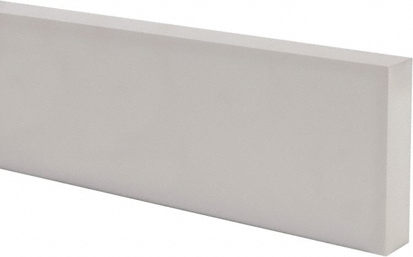 USA Sealing PS-PTFE-920B Plastic Bar: Polytetrafluoroethylene (Virgin), 1" Thick, 12" Long, White Image