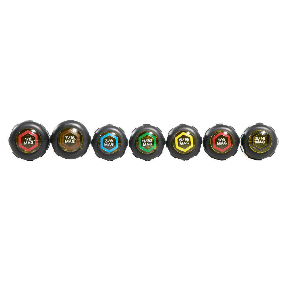 Klein Tools - Nut Driver Set: 7 Pc, 3/16 to 1/2", Hollow Shaft, Cushion ...