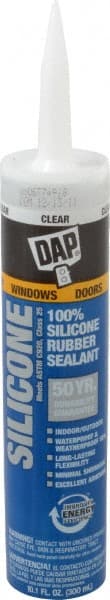 Joint Sealant: 10.1 oz Tube, Clear, RTV Silicone