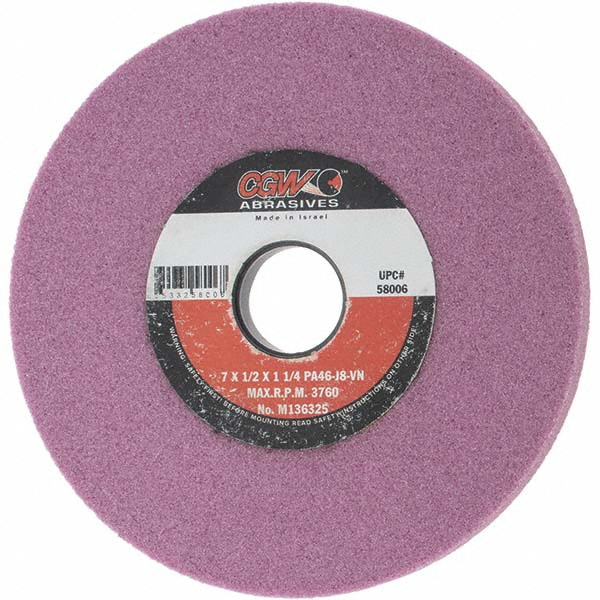 CGW Abrasives Surface Grinding Wheel 7" Dia, 1/2" Thick, 11/4