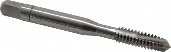 Spiral Point Tap: 1/4-20, UNC, 3 Flutes, Plug, Powdered Metal, Bright Finish