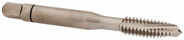 Spiral Point Tap: 1/4-20, UNC, 3 Flutes, Plug, 2B, Powdered Metal, Bright Finish