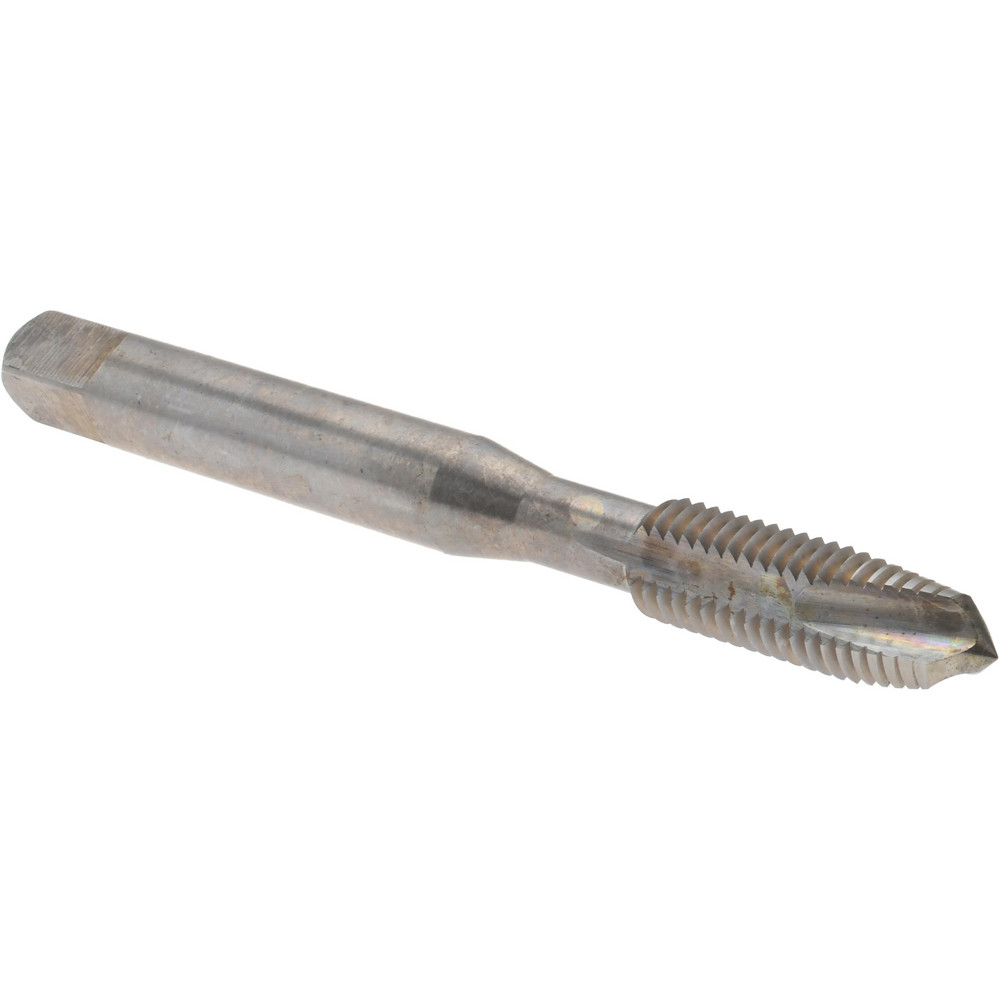 Spiral Point Tap: 1/4-28, UNF, 3 Flutes, Plug, Powdered Metal, Bright Finish
