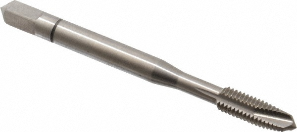 Spiral Point Tap: #10-32, UNF, 3 Flutes, Plug, Powdered Metal, Bright Finish