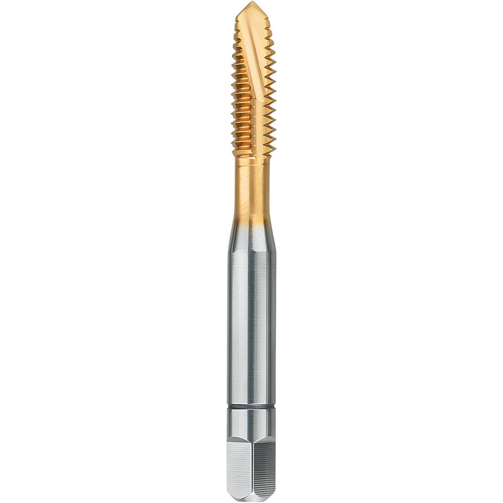 Spiral Point Tap: 7/16-14 UNC, 3 Flutes, Plug Chamfer, 3B Class of Fit, Powdered Metal High-Speed Steel, Bright/Uncoated