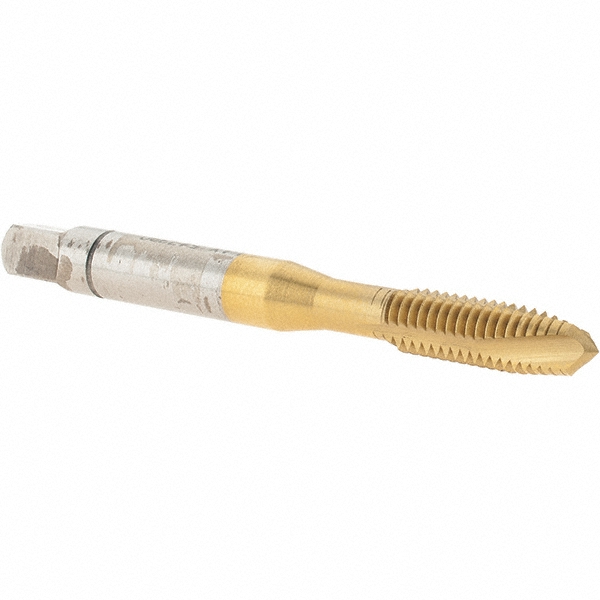 Spiral Point Tap: M6 x 1, Metric Coarse, 3 Flutes, Plug, Powdered Metal, TiN Finish