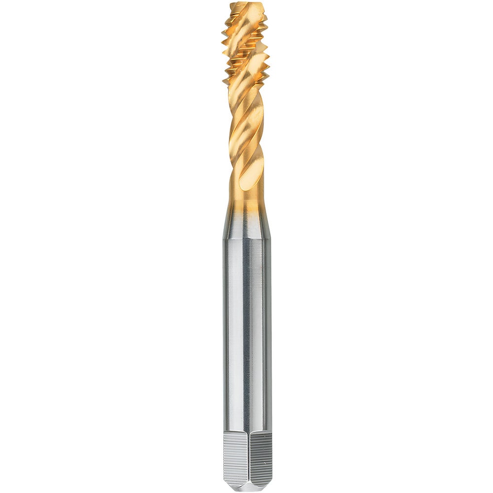 Spiral Flute Tap: 3/4-16 UNF, 4 Flutes, Modified Bottoming, 3B Class of Fit, Powdered Metal, Bright/Uncoated