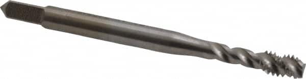 Balax 40057-010 Spiral Flute Tap: #8-32, UNC, 3 Flute, Modified Bottoming, Powdered Metal, Bright/Uncoated 