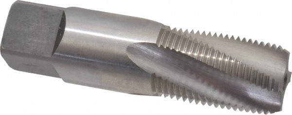 Balax 59940-000 3/8-18 NPT, 15° Helix, 4 Flutes, Bottoming Chamfer, Bright Finish, Cobalt, Spiral Flute Pipe Tap Image