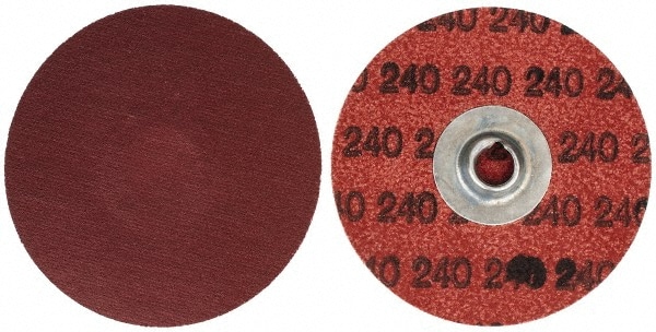 Merit Abrasives 69957399659 Quick-Change Disc: Power-Lock Type 2, 3" Disc Dia, 240 Grit, Aluminum Oxide, Coated Image